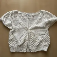 NATURAL BEAUTY BASIC M ホワイト カーディガン