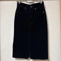 GU 黒 コーデュロイ タイトスカート