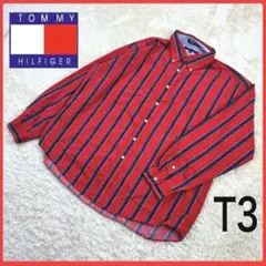 送料無料！ トミーヒルフィガー レアカラー ゆるたぼ ストライプ ボタンシャツ