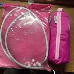 レインポンチョ ピンク 収納袋付のサムネイル