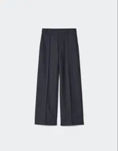 ブラッシュドジャージーワイドパンツ S ダークグレー