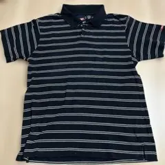 OBEY ブラック/ホワイトストライプ ポロシャツTのサムネイル