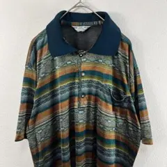 総柄 ポロシャツ