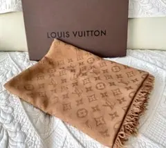 LOUISVUITTON茶色ルイヴィトン☆大判ストールマフラーショールモノグラム