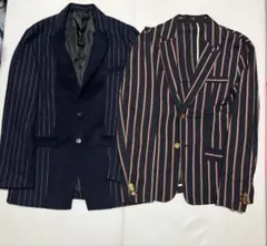 N*i様 NO ID テーラードジャケット　2点セット ストライプ
