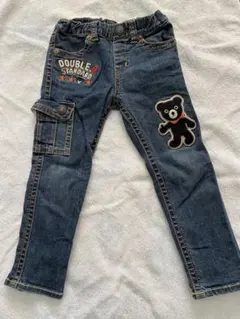 値下！美品⭐︎ダブルビー★DOUBLE.B デニムパンツ 100cmジーンズ 刺繍