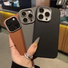 iPhoneケース レザー風 TPU シンプル 韓国 おしゃれ 耐衝撃 かわいい