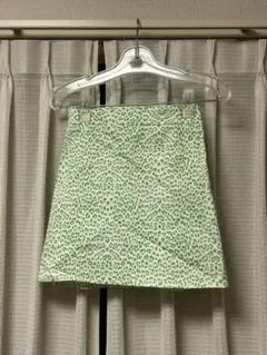 緑色ヒョウ柄タイトスカート 原宿