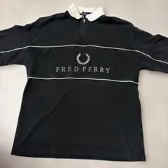 フレッドペリー 半袖 黒 fred perry 38 ロゴ刺繍入り 襟袖金 - メルカリ