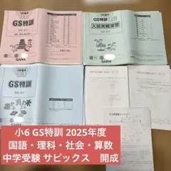 SAPIX 6年 桜蔭１コース 夏期志 算数・国語・理科・社会 欠番なし SAPIX 6年 桜蔭1コース 夏期集中志望校錬成特訓 4科目 欠番なし