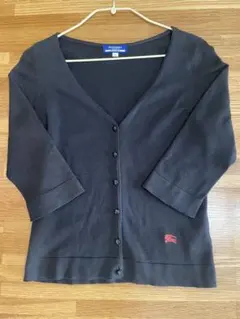 バーバリーブルーレーベル　ブラック カーディガン 38