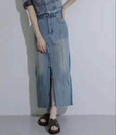 ❗️本日限定SALE❗️SENSE OF PLACE ロングスリットデニムスカート