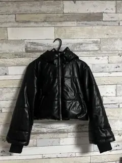 ★美品★ ショート丈レザーダウン ダウン レザーダウン