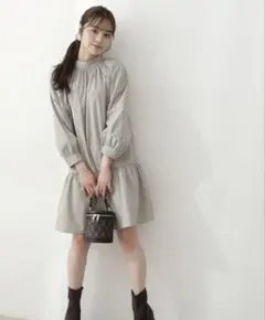 EDIT COLOGNE バックリボン ミニワンピース M