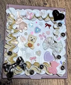 ブラウン×ホワイト ラテ風☕️ホイップデコミラー