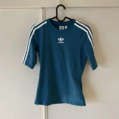 adidas ティール Tシャツ Lサイズ 3本ライン