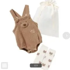 ジェラピケ　【BABY】ベビモコはちみつベアロンパース&レッグウォーマー　SET