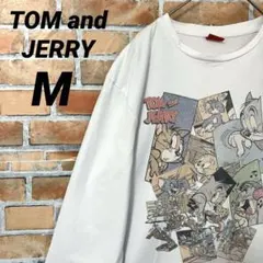 TOM AND JERRY 長袖 ロンT Tシャツ ビッグプリント アニメ