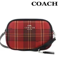 COACH ジェイミーカメラバッグCC146 レッド×ブラックマルチSVPM0
