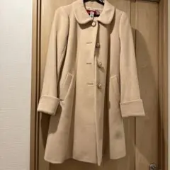 アプワイザーリッシェ　ベージュ ラウンドカラー ロングコート