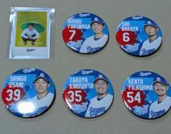 中日ドラゴンズ どらポジアクスタ フィニッシュ賞4つセット 缶バッチ6