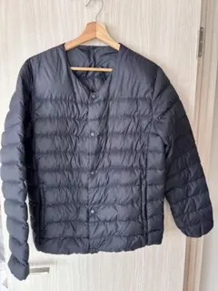 美品　無印良品　 軽量 ダウンノーカラージャケット　ネイビー　Mサイズ