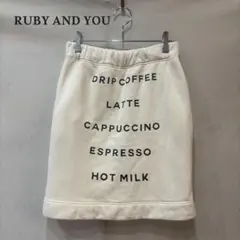 RUBY AND YOU メニュープリントスカート 裏毛 スウェット スカートのサムネイル