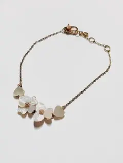 ANTEPRIMA ホワイト フラワー GOLD チェーン ネックレス k12 - メルカリ