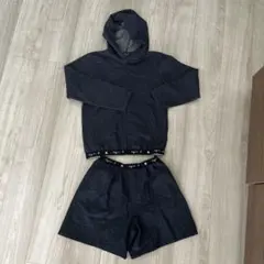 アニエスベー デニム調セットアップ　パーカー　美品　近年　130 140150