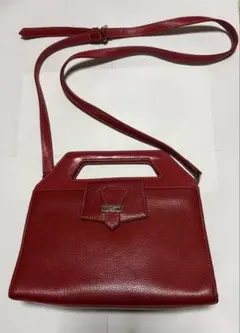 courreges クレージュ　レザーバック　赤のサムネイル