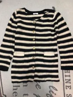 インデックス・ボーダーロングカーディガン　ニット