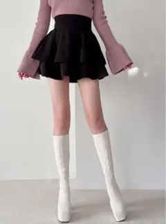 GRL インパン裏地付きフレアミニスカート[gm772]