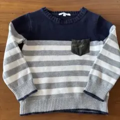 GLOBAL WORK ストライプニット S