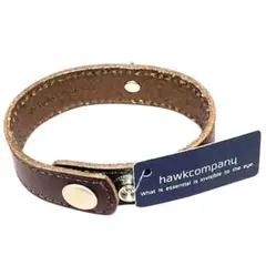 hawkcompany レザーブレスレット 本革 ブラウン タグ付き