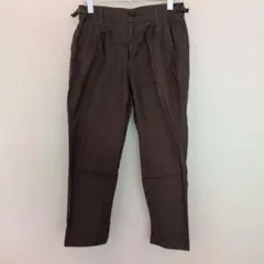 メルローズ Liesse カジュアルパンツ ウエスト調整ベルト付 カーキブラウンのサムネイル