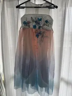 エレガントな花飾り付きドレス 120キッズドレス　ワンピース　発表会