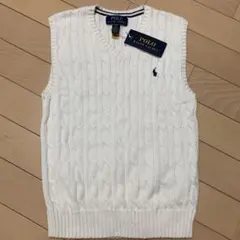 ラルフローレン　ケーブルニットベスト　セーターベスト　140