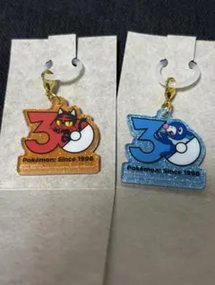 ポケモン ポケチャーム 30周年 ロゴマスコット　アシマリ　ニャビー