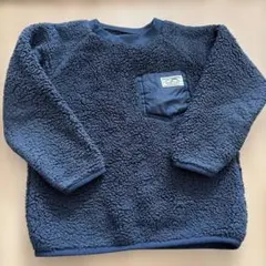 ネイビー フリース トレーナー ポケット付き