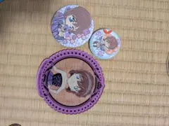 名探偵コナン　灰原哀　缶バッジ2個、コースターセット