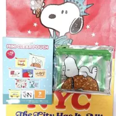 PLAZA限定再入荷！新柄PEANUTS ミニクリアポーチ スヌーピー