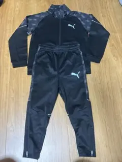 PUMA ブラック ジャージセット 上128 下116cm
