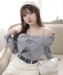 lipservice リボンオフショルロングスリーブトップス