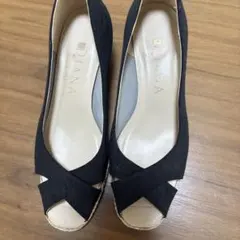 DIANA ブラック エスパドリーユサンダル