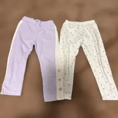 長ズボン　スウェット　レギンスパンツ　バースデイ　ユニクロ　ハート　100 2枚