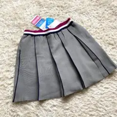未使用 CLUNK クランク ストレッチ ニットプリーツスカート グレー M