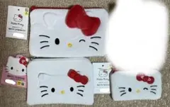韓国限定　ダイソー　ハローキティポーチ　3点セット