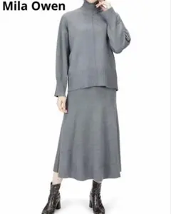 2点おまとめ【Mila Owen】スカートsetup　Drawer ニット