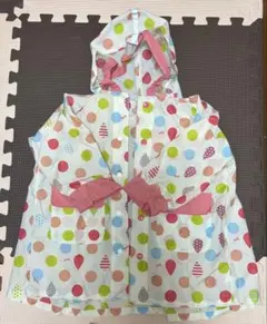 水玉模様のレインコート 100cm