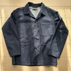 UNIQLOダークブルーデニム長袖シャツ